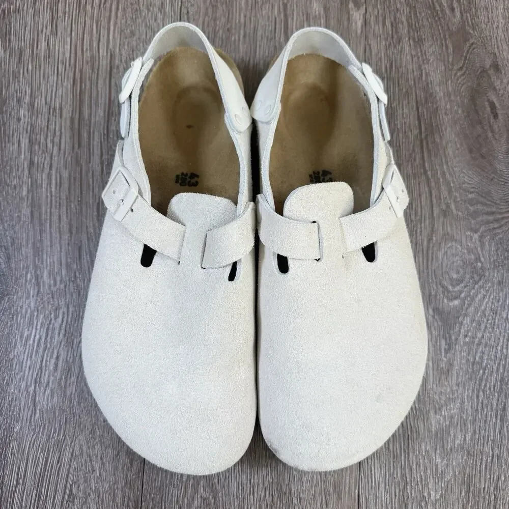 Birkenstock Tokio Suede Antique White Size 43 EU Men’s 10 - Picture 2 of 16